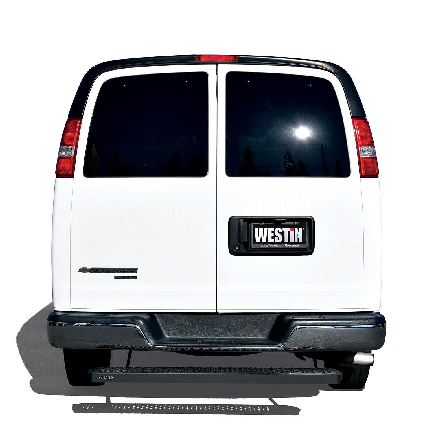 Westin 27-81015 Textured Black Running Boards - Fits 2003-2024 Chevy Express/GMC Savana 1500/2500/3500 & 2015-2024 Ford Transit Van 150/250/350 (Passenger Sliding Door or Rear) - Durable Side Steps for Easy Entry & Exit