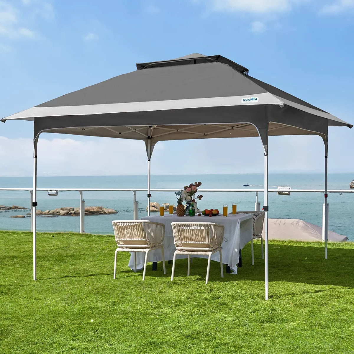 12' x 12' Instant Pop Up Canopy Tent with Carry Bag - Portable Outdoor Shelter for Camping, Beach, Picnics & Backyard Parties
