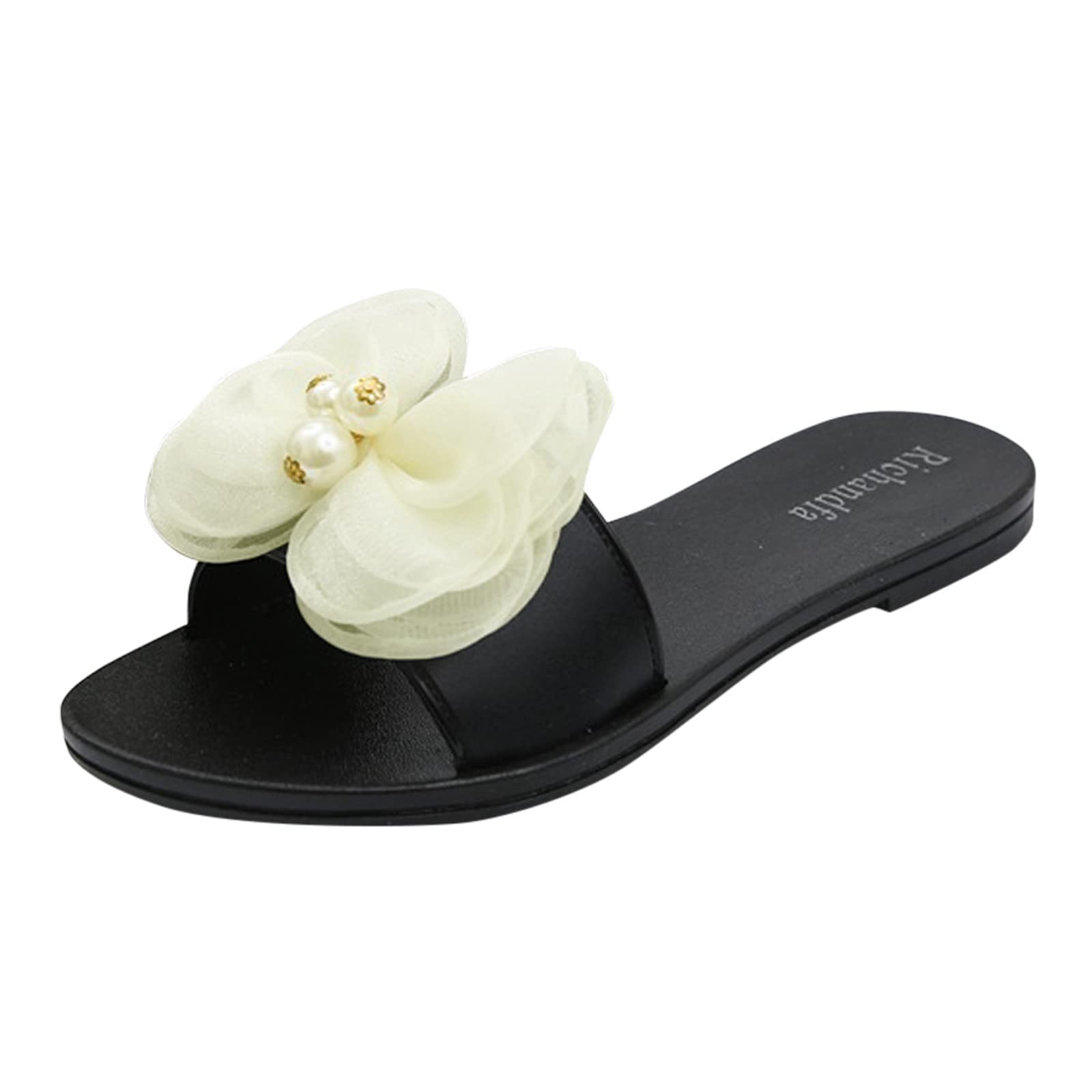 Women's Jelly Sandals with Bowknot - Comfortable Slip-On Casual Shoes for Women | Size 7.5 | Perfect for Beach, Pool, and Summer Outings