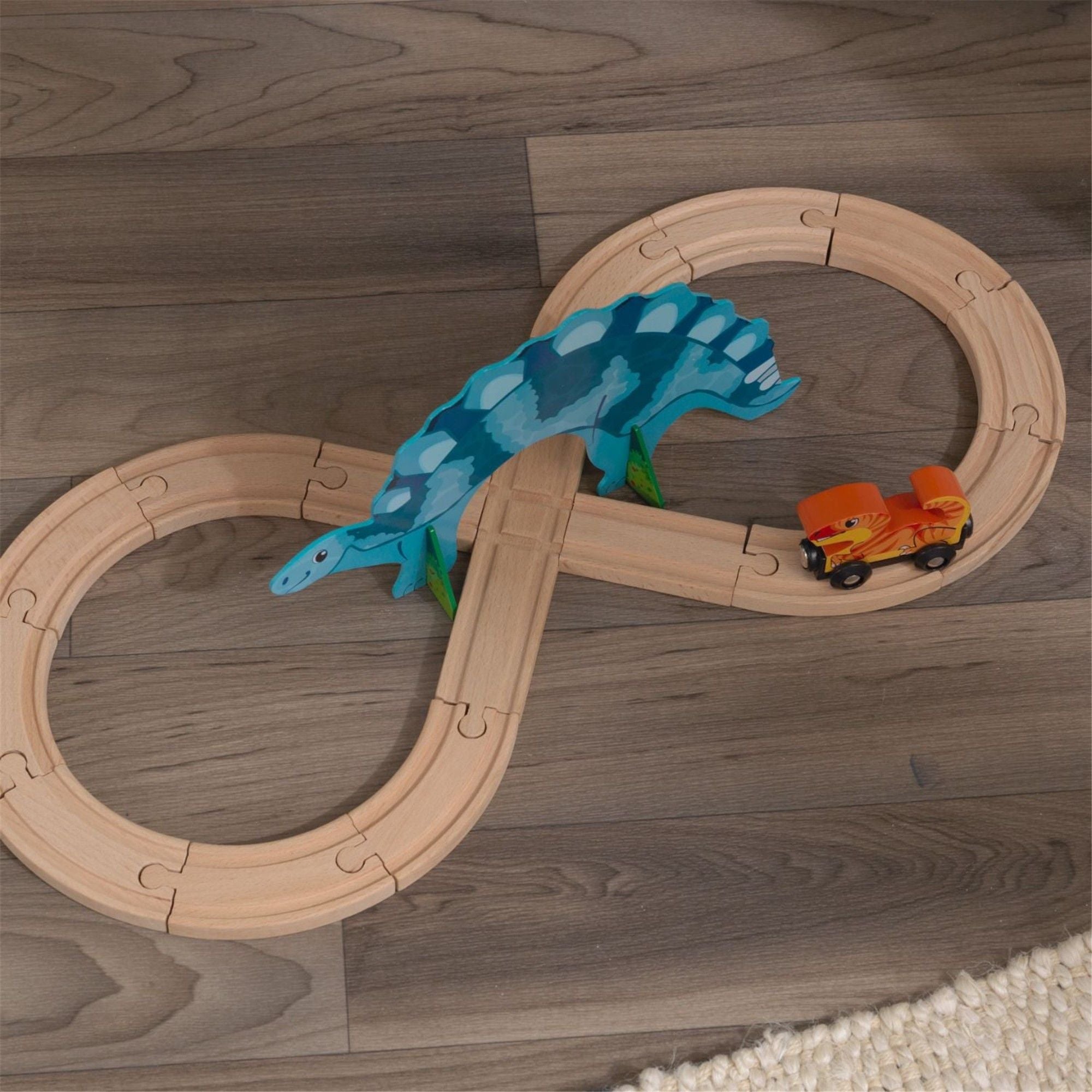 KidKraft Adventure Tracks Dinosaur World Playset - Stegosaurus Loop Track Toy for Kids Ages 3+ | STEM Learning, Imaginative Play & Dinosaur-Themed Fun | Perfect for Birthday Gifts & Preschool Playrooms