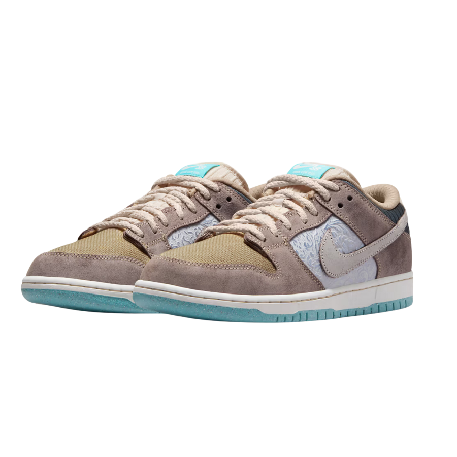 Nike SB Dunk Low Sneakers - Baroque Brown, Summit White, Sanddrift & Dark Smoke Grey Colorway | Skateboarding Shoes for Men & Women | Perfect for Streetwear Fashion & Casual Wear
