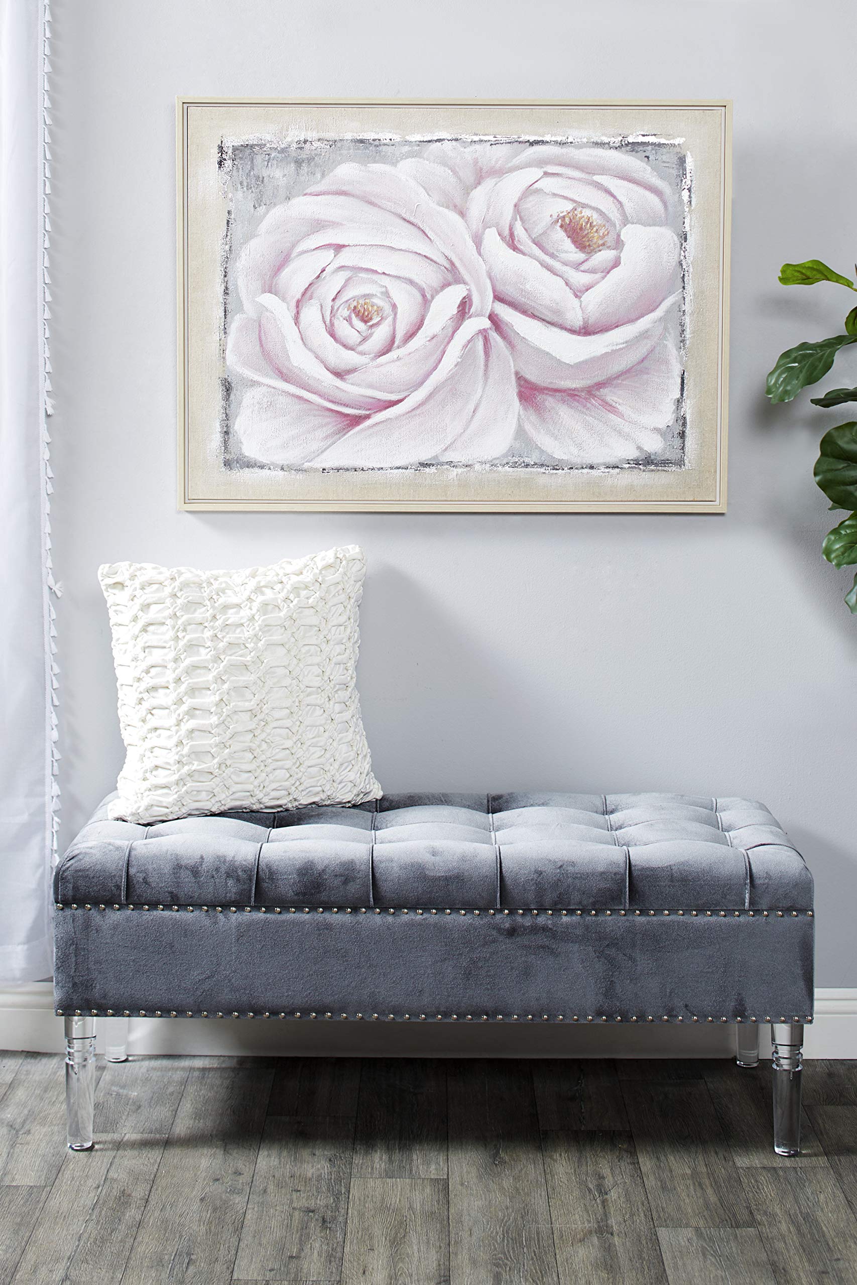 Deco 79 Large Pink Canvas Wall Art - Modern Home Decor for Living Room, Bedroom & Office