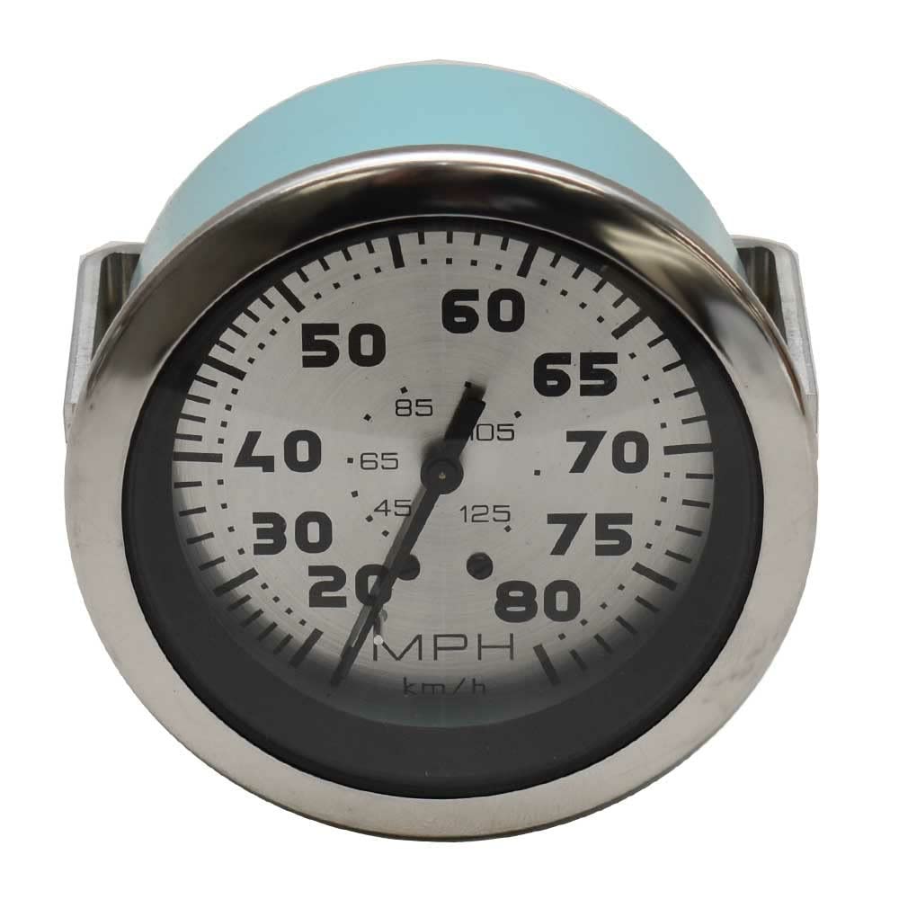 Teleflex Boat Speedometer Gauge 63485 - 3 1/4 Inch Silver Marine Speedometer for Boats & Yachts | Perfect for Navigation & Performance Monitoring on Water