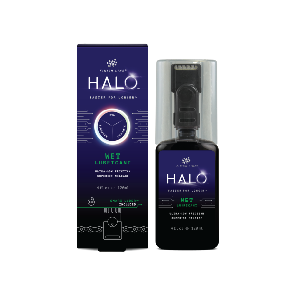 Finish Line HALO WET Bike Chain Lube 4OZ/120ml - Premium Bicycle Lubricant for Smooth Cycling & All-Weather Protection