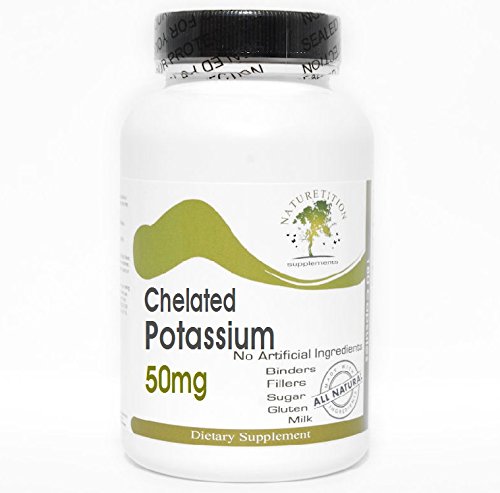 Chelated Potassium 99mg - 200 Capsules | Pure Potassium Supplement for Heart & Muscle Support | No Additives, Gluten-Free | Naturetition Supplements | Ideal for Athletes & Active Lifestyles