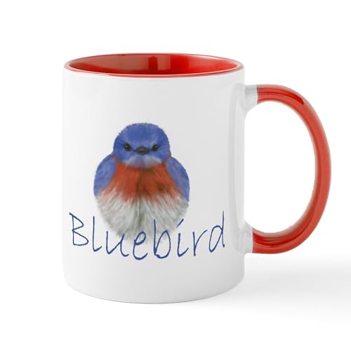 White/Red Inside - Bluebird Design Mug
