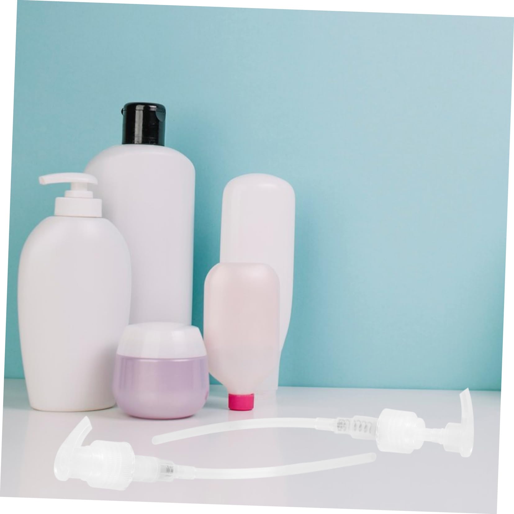 Cabilock 2-Pack Lotion Dispenser Pump Replacement - Soap Dispenser Pump for Bathroom, Kitchen & Salon - Universal Fit for Most Bottles