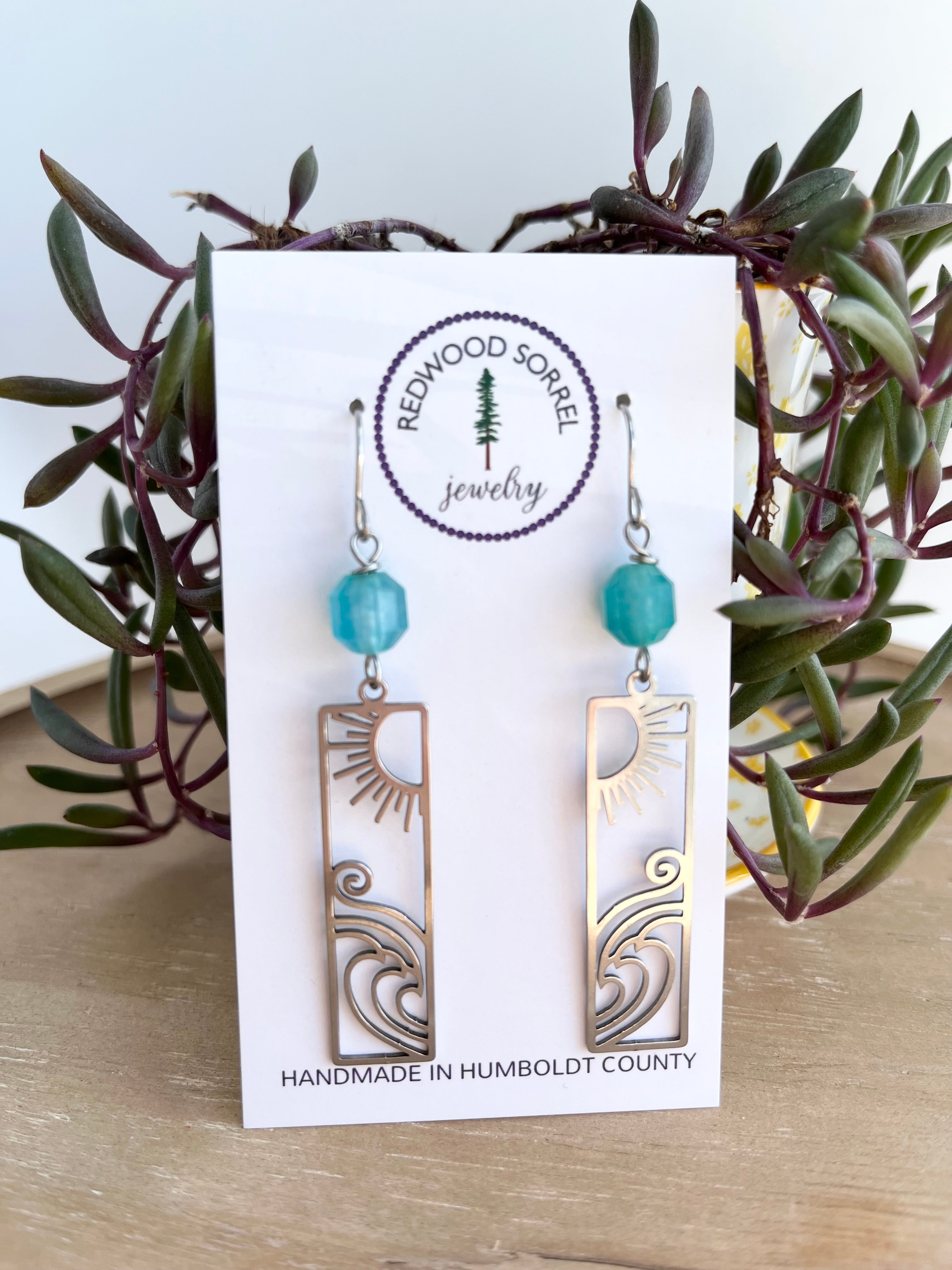 Handmade Redwood Sorrel Earrings - Elegant & Unique Wooden Jewelry for Women | Perfect for Weddings, Parties & Everyday Wear