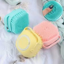 Premium Silicone Bath & Body Scrubber with Built-in Shower Gel Dispenser - Exfoliating Massager for Soft Skin - Perfect for Shower, Spa & Travel (Multi-Color Options)