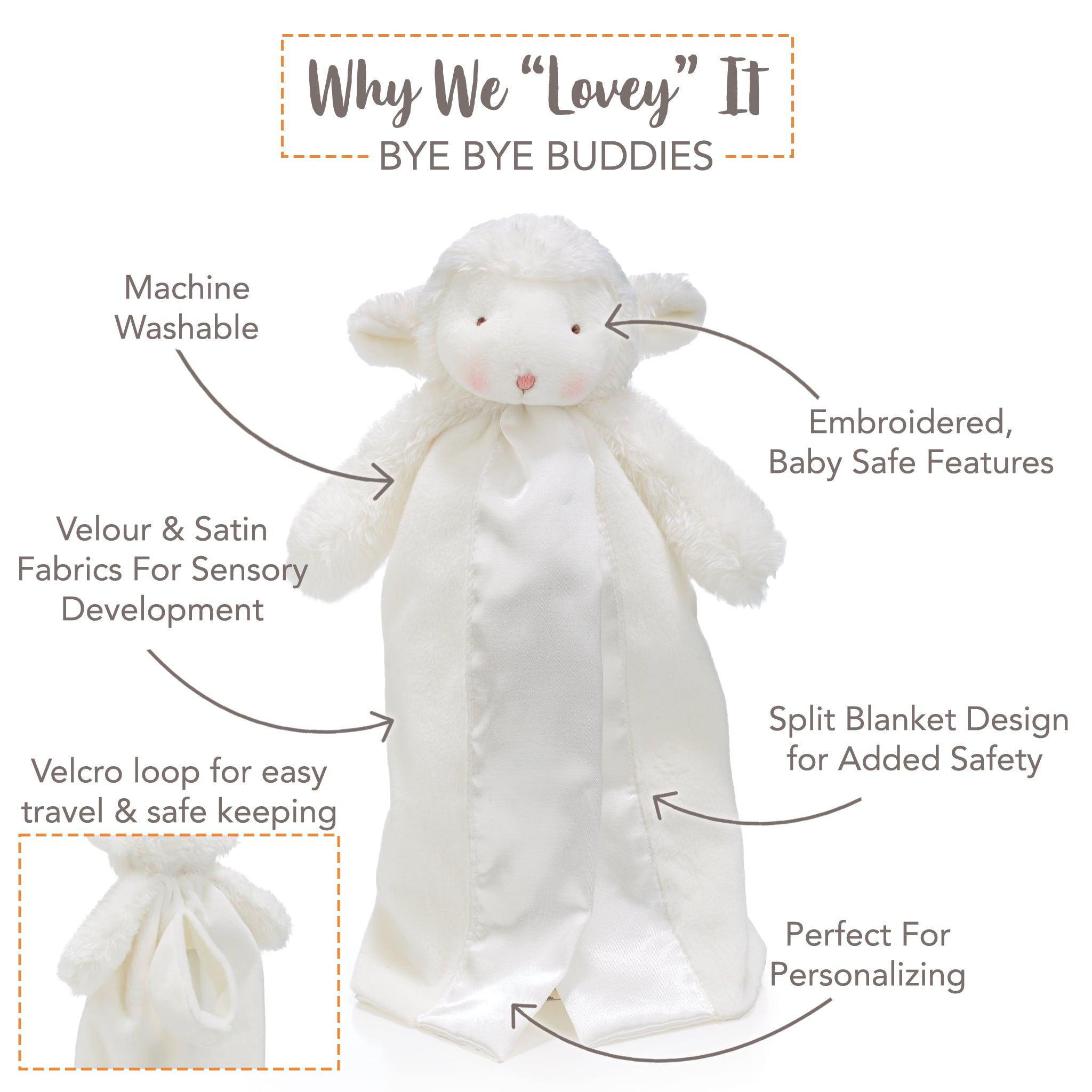 Kiddo the Lamb Bye Bye Buddy - Soft Plush Stuffed Animal Toy for Kids | Perfect for Bedtime, Travel & Comfort | Cuddly Companion for Children