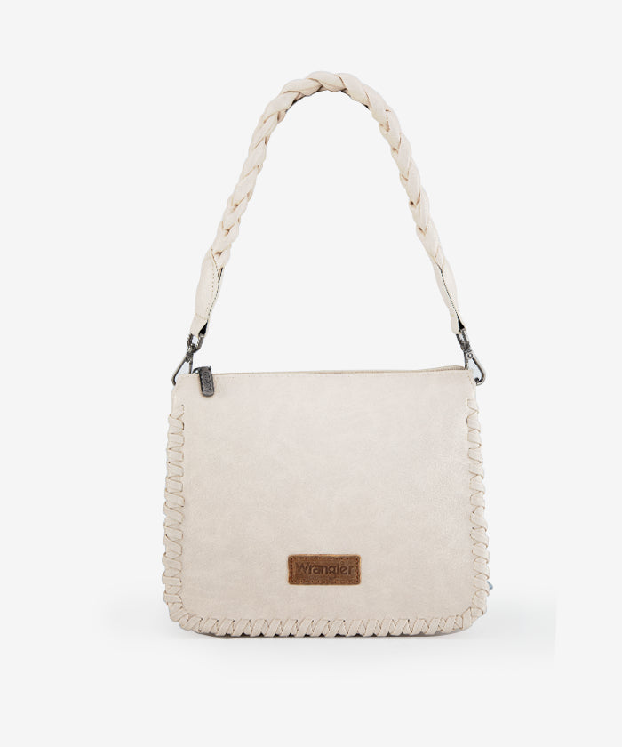 Wrangler Braided Crossbody Bag for Women - Stylish Leather Shoulder Purse with Adjustable Strap, Perfect for Travel, Shopping & Everyday Use