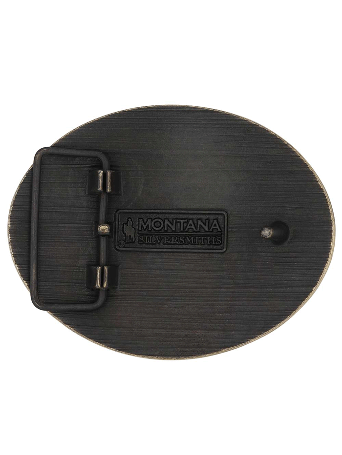 Montana Silversmiths A1007C Cowboy Up Attitude Brass Belt Buckle - Western Style for Rodeo, Country Music & Cowboy Fashion Accessories