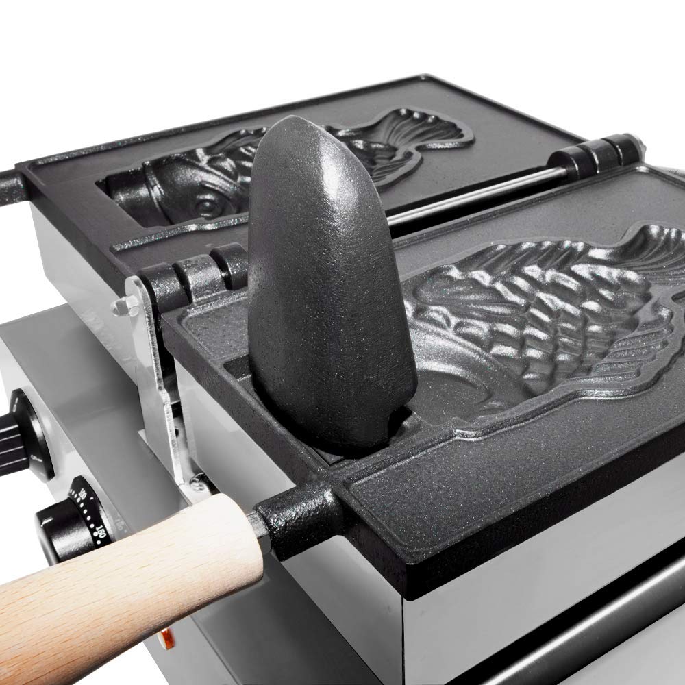 Japanese Taiyaki Fish Waffle Maker - Nonstick Electric Griddle for Open-Mouth Fish Shaped Pancakes - 110V Home Kitchen Appliance - Perfect for Breakfast, Snacks & Japanese Street Food Experience