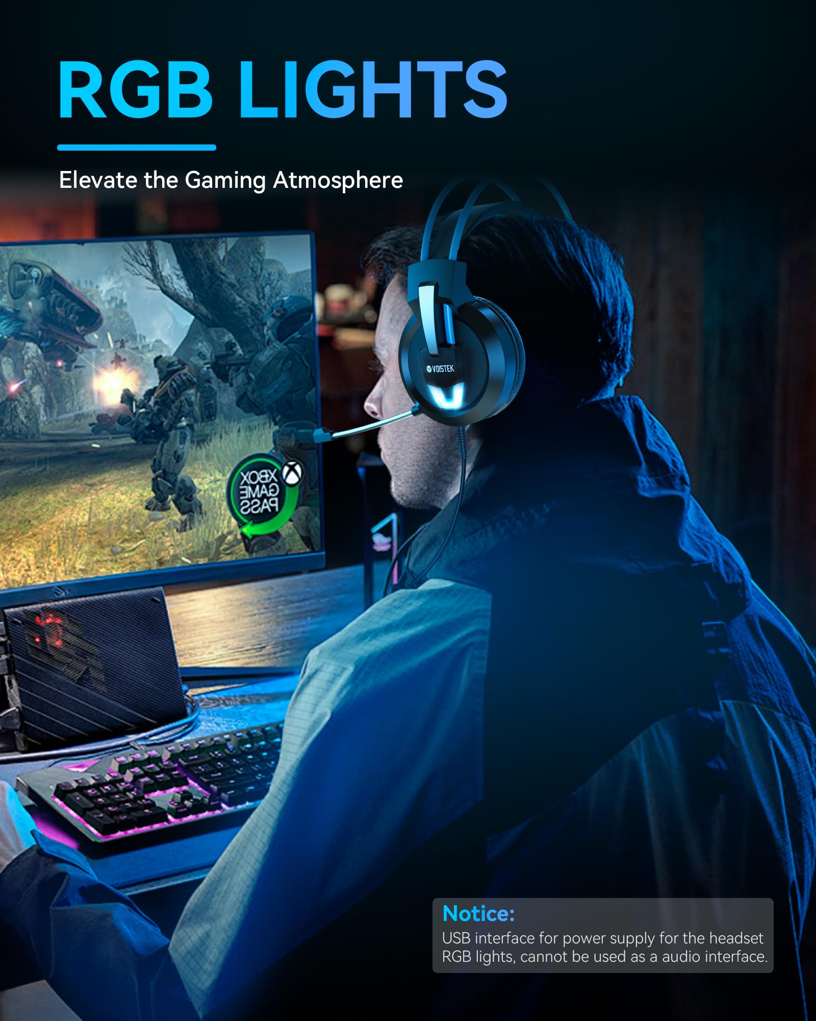 V9 Gaming Headset with Noise Cancelling Microphone - 50MM Dynamic Drivers, Clear Sound & Comfortable Soft Ear Cushions - Wired 3.5mm Headphones for PS5, PS4, Xbox, PC, Laptop - Adjustable Headband (Blue) - Perfect for Competitive Gaming, Streaming & Long Gaming Sessions