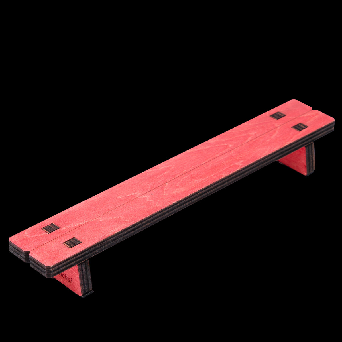 GGC Fingerboard Ramp Low Bench - Professional Skateboard Training Tool for Finger Tricks & Stunts - Perfect for Home, Office & Skate Park Practice