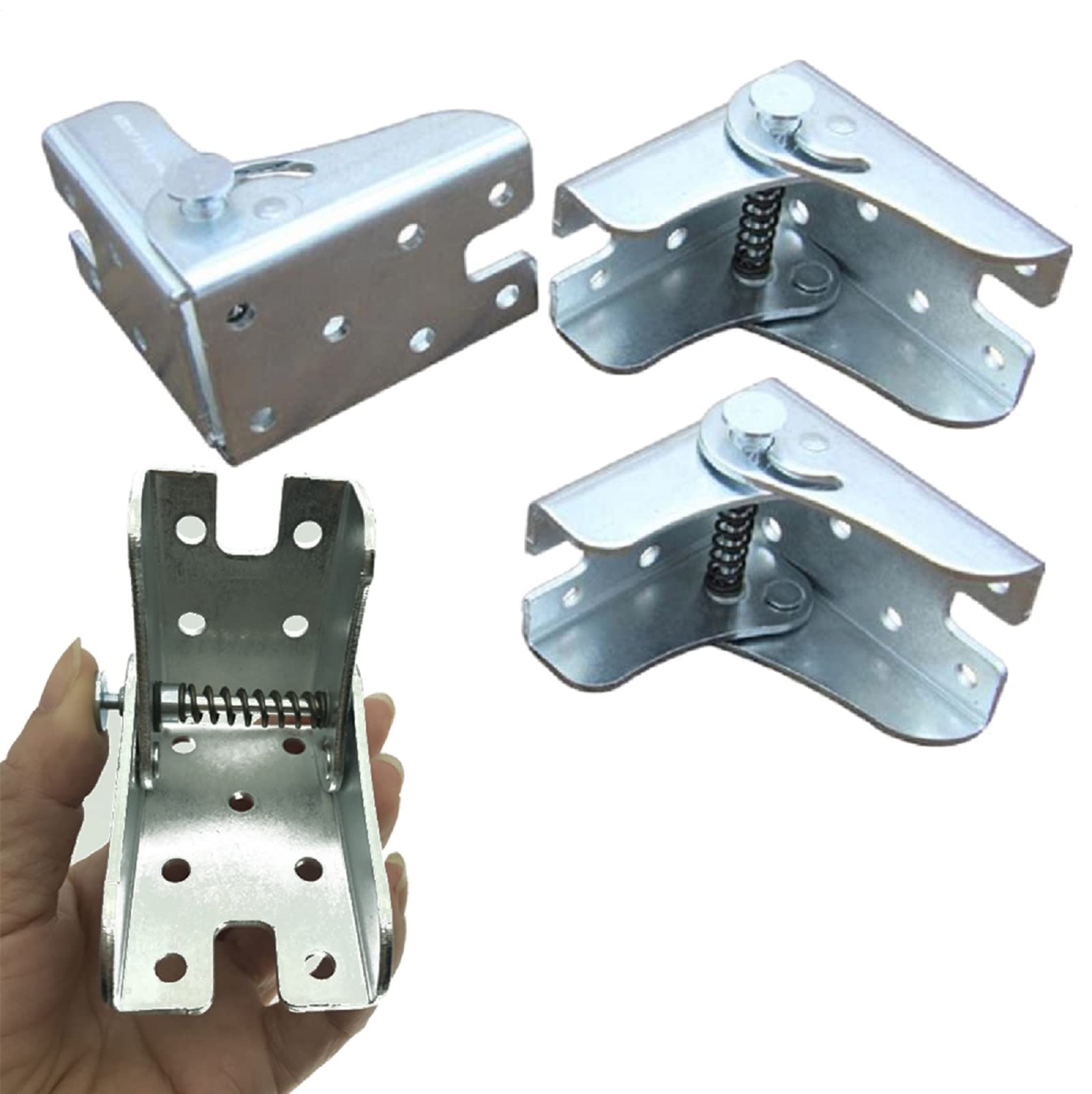Self-Locking Folding Table Leg Brackets - Heavy Duty Angle Braces & Hinges for Sturdy Folding Tables (4 Pairs) - Perfect for DIY Furniture, Camping Tables, and Space-Saving Home Decor