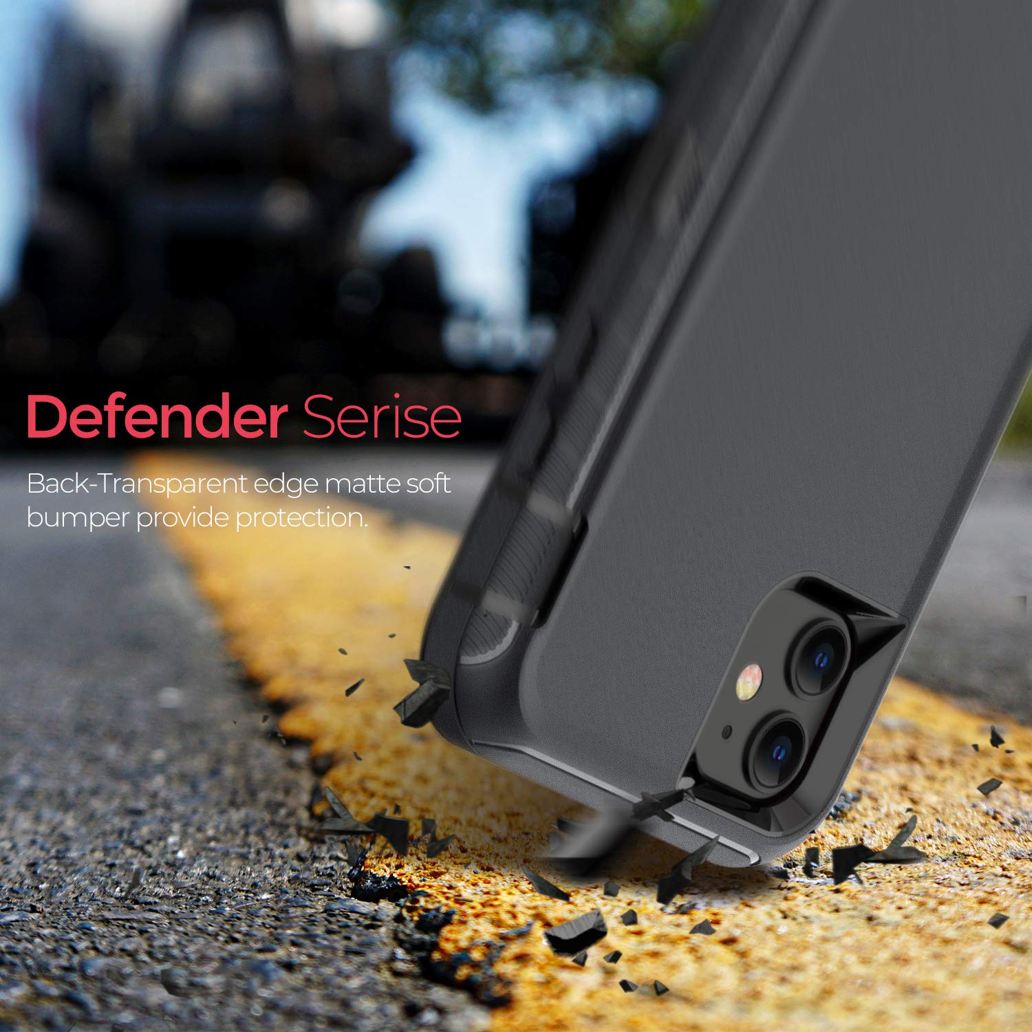ORIbox Heavy Duty Shockproof Case with Belt Clip for iPhone 12 Mini - Anti-Fall Protective Phone Cover for Outdoor, Construction & Active Lifestyle Use