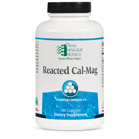 OrthoMolecular Products Reacted Calcium Magnesium Supplement - Supports Bone Health & Muscle Function - Ideal for Athletes & Active Lifestyles