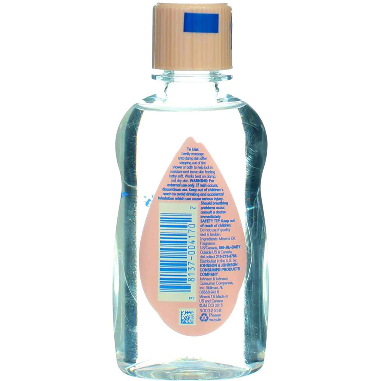 Johnson's Baby Oil 3oz 4-Pack for Baby Massage & Skin Care