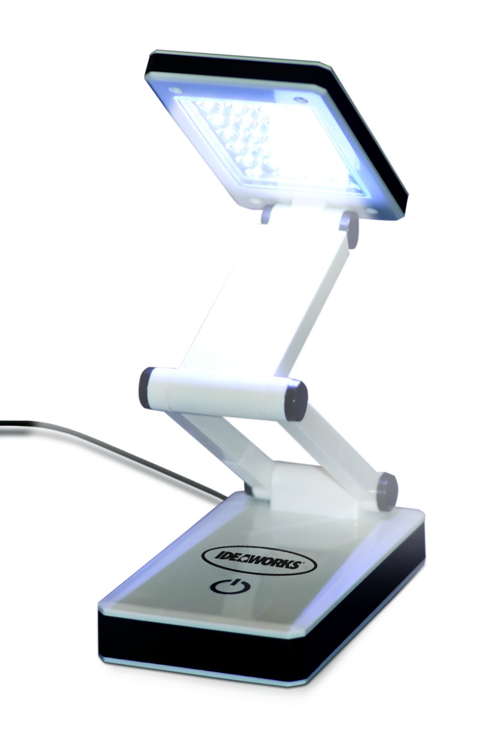 Ideaworks Collapsible LED Desk Lamp - Portable & Adjustable for Home, Office, Dorm Room - White Light for Studying, Reading & Working