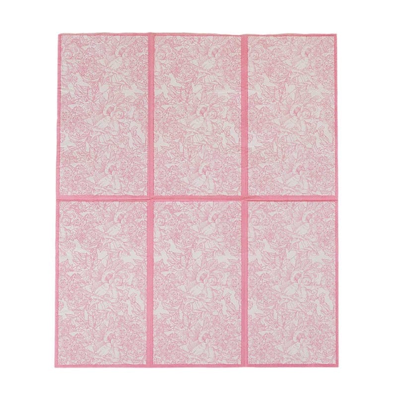 25 Pack Vintage Floral Print Pink Dinner Napkins - Elegant Disposable Paper Napkins for Parties, Weddings & Special Occasions