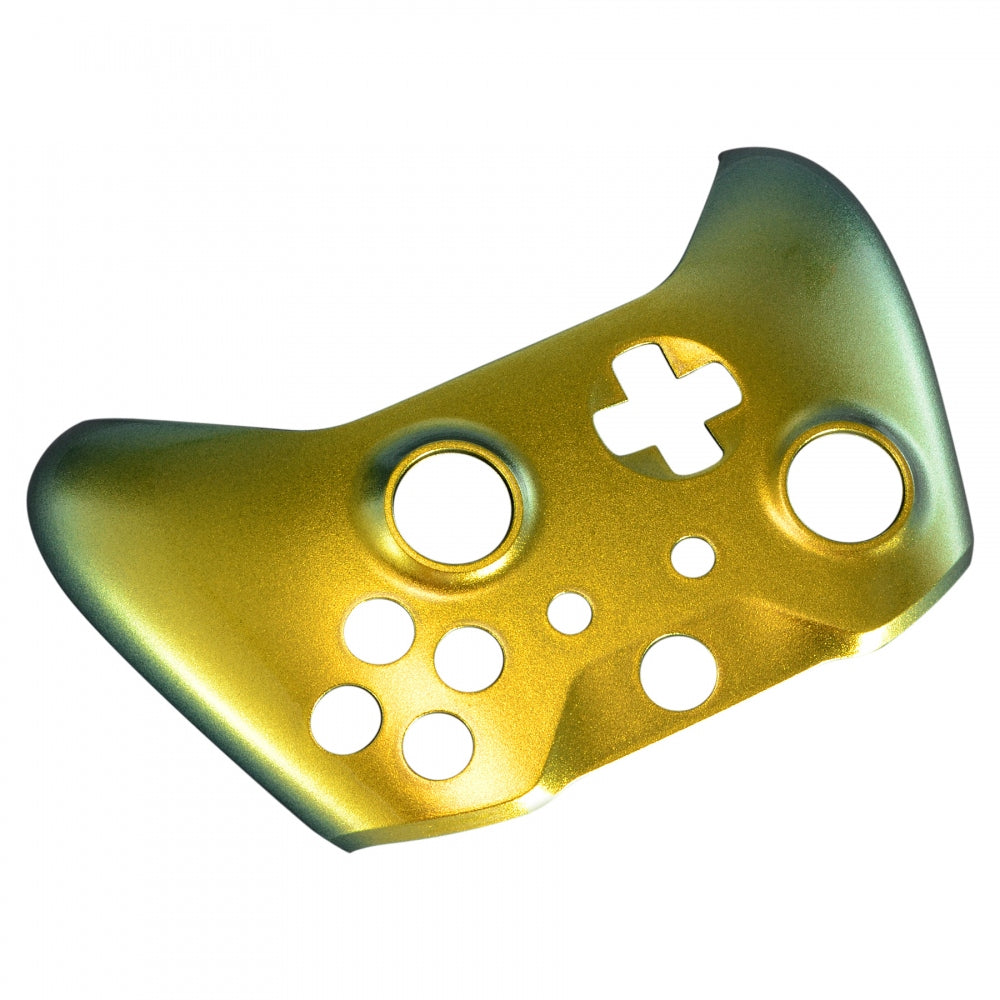 eXtremeRate Replacement Front Housing Shell for Xbox One X & S Controller (Model 1708) - Chameleon Gold Green | Custom Gaming Controller Cover | Perfect for Xbox One X/S Game Console Accessories & Gaming Enthusiasts