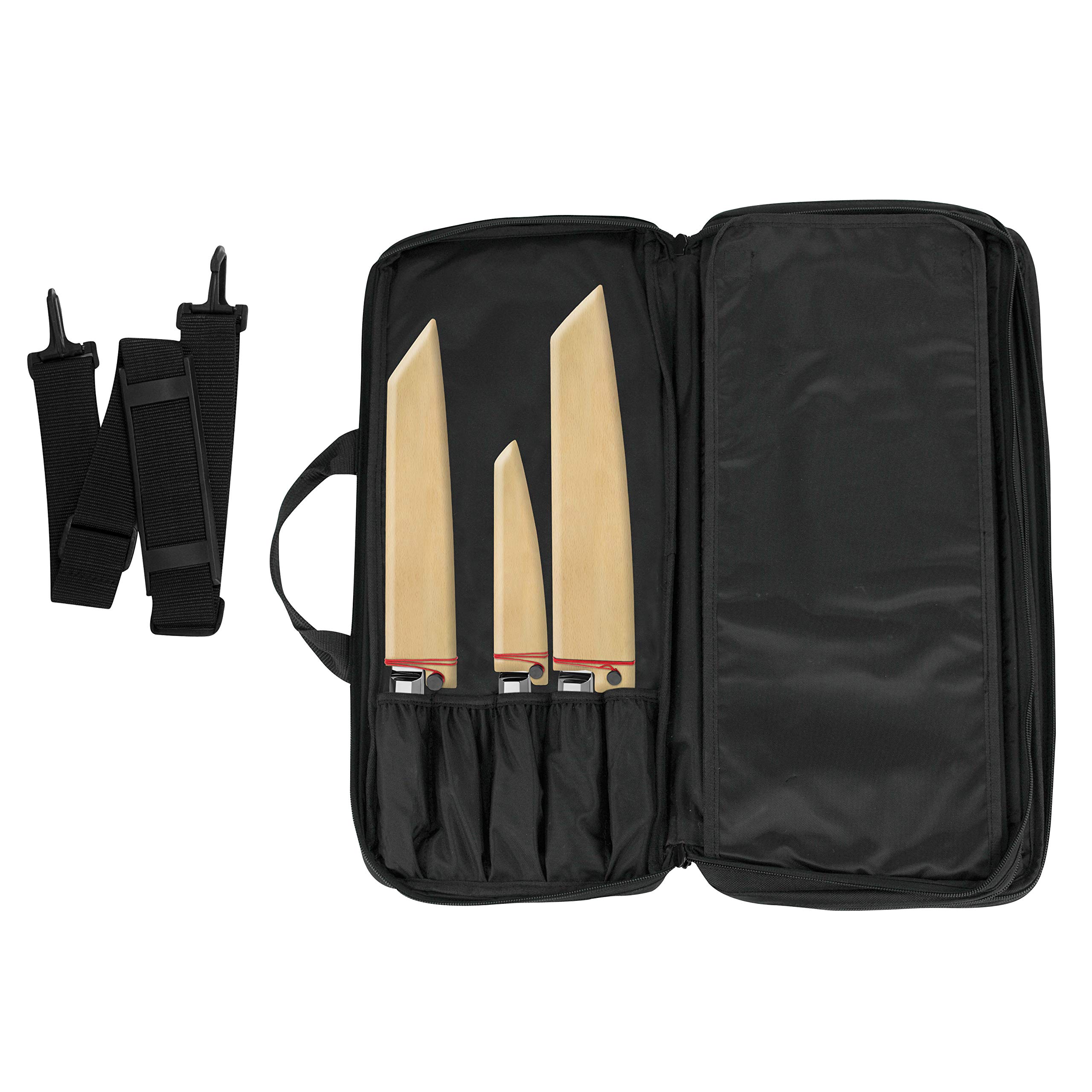 Shun Knife Roll - 20 Slot Professional Kitchen Knife Holder & Carrying Case for Chefs & Culinary Students | Durable Construction | Perfect for Cooking Classes, Restaurant Work & Travel