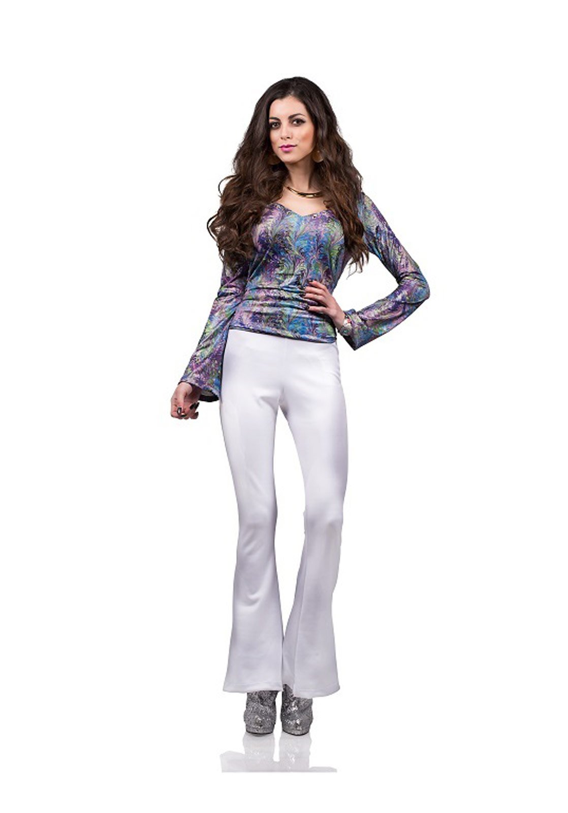Vintage 70s Disco Pants for Men - High Waisted Flared Bell Bottom Trousers | Retro Dance Party & Halloween Costume Outfit