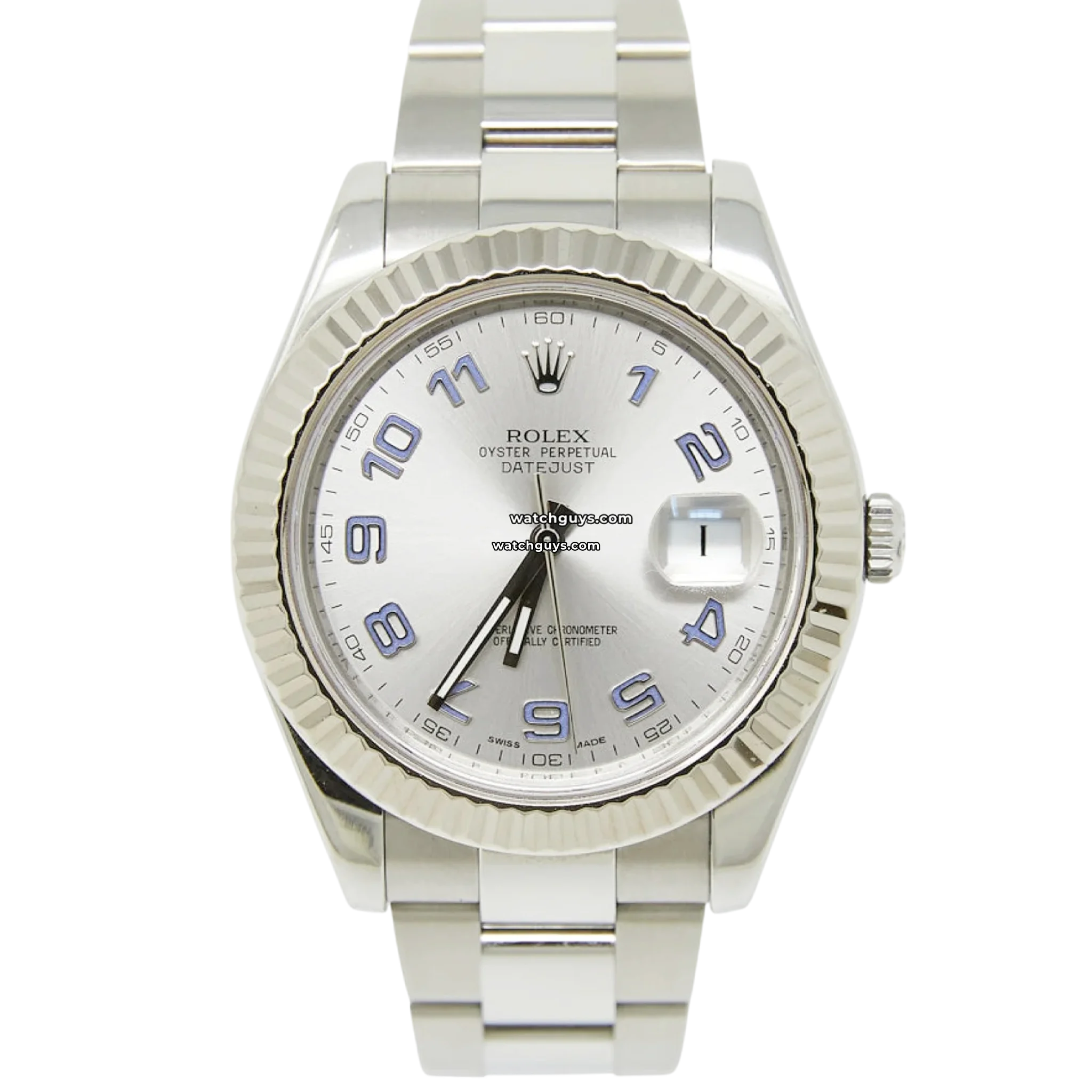 Rolex Datejust 116334 Men's Watch - Silver Dial with Arabic Numerals - Luxury Dress Watch for Business & Formal Occasions