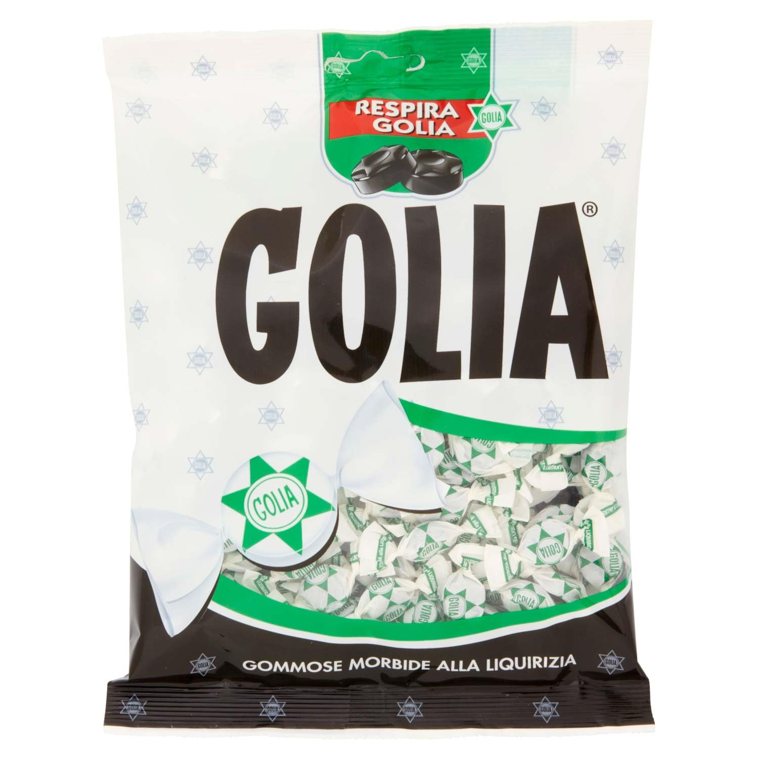 Italian Black Licorice Gummy Candy - Authentic Golia Licorice Bites (5.64oz/160g) - Individually Wrapped Italian Treats for Parties, Movie Nights & Gift Baskets