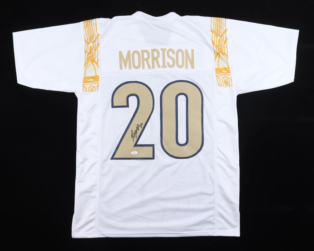 Benjamin Morrison Autographed Notre Dame Shamrock Series 2022 Las Vegas Jersey - Official Collectible Football Memorabilia for Fans & Sports Enthusiasts - Perfect for Game Day, Man Cave Decor, or Gift Giving