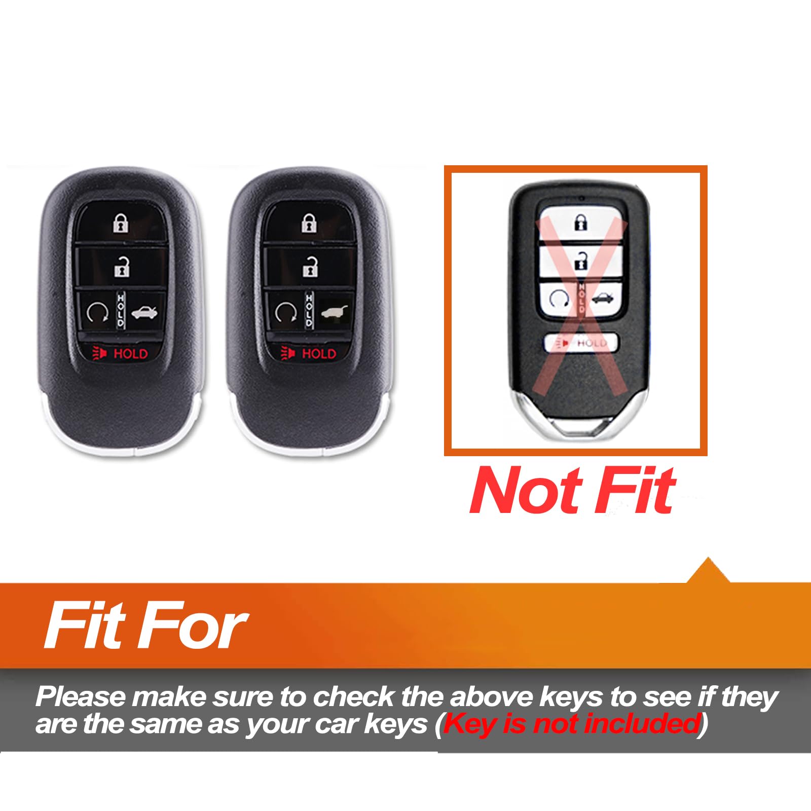 Premium Silicone Key Fob Cover for Honda Accord Civic CR-V HR-V Pilot (5 Buttons) - Durable Remote Key Protector Case in Black & Pink | Car Accessories for Protection & Style | Perfect for Daily Use, Commuting & Travel