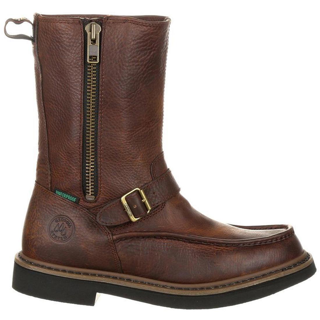 Waterproof Work Boots with Side Zipper - Heavy Duty Wellington Boots for Construction, Gardening & Outdoor Work