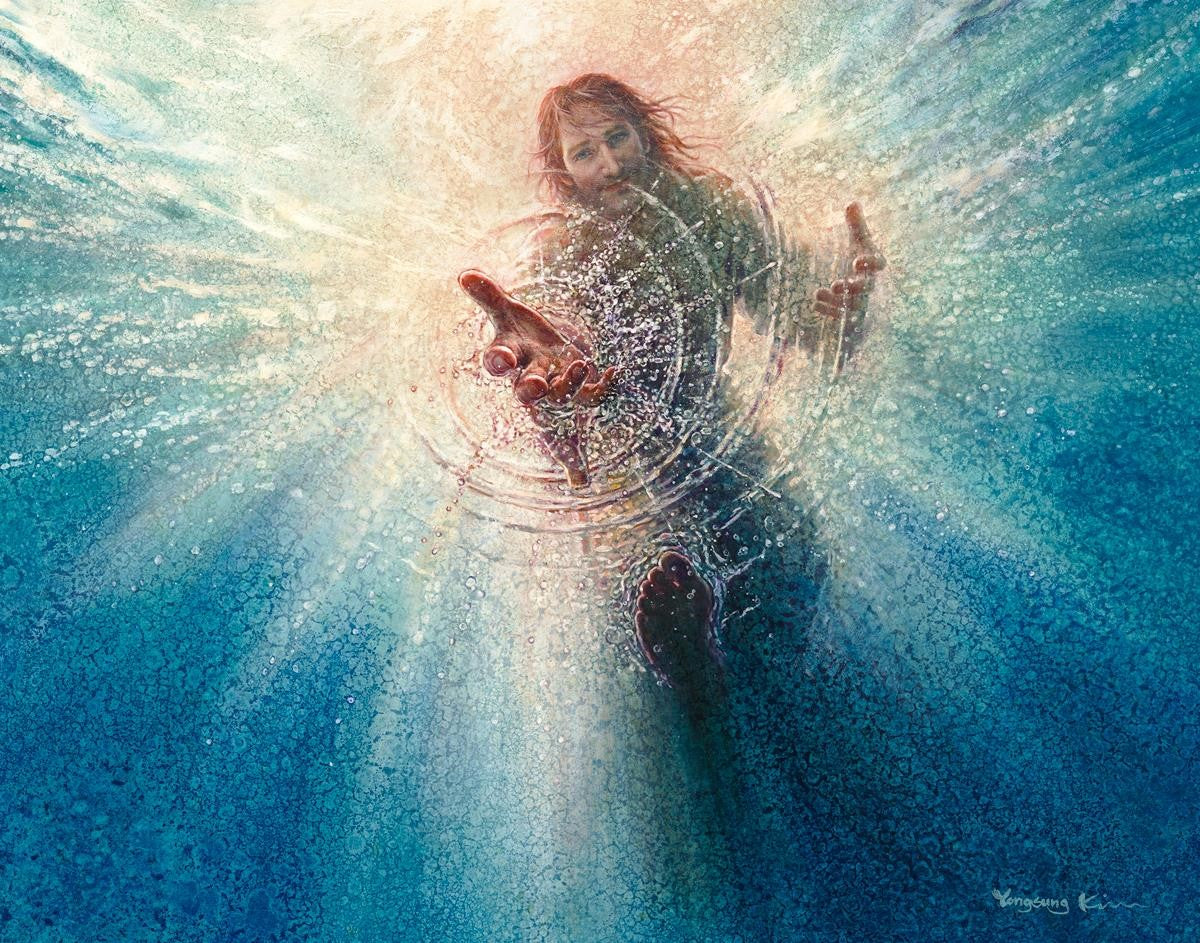 His Mighty Hand Gallery Wrap Canvas Art - Inspirational Christian Wall Decor for Home, Office & Church - Perfect for Living Room, Bedroom & Worship Spaces