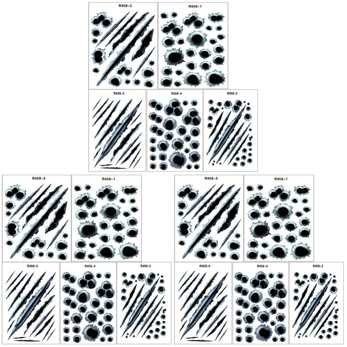 3D Bullet Hole Stickers for Cars - 15pcs Realistic Truck Decals for Auto Body & Windows