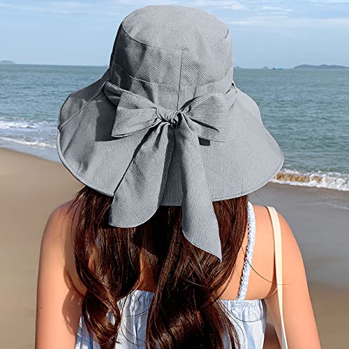 Women's Wide Brim Sun Hat for Beach - UPF 50+ UV Protection Summer Straw Hat for Outdoor, Travel & Vacation