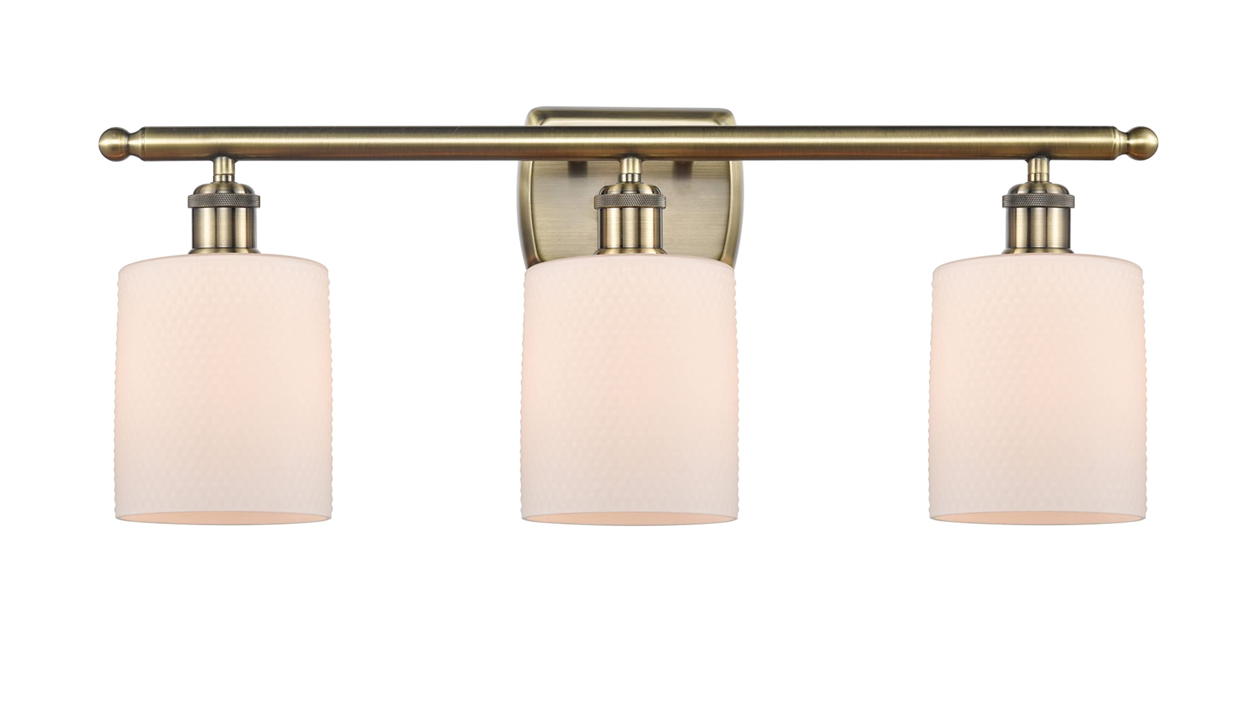 Innovations 516-3W-AB-G111 3-Light Bathroom Vanity Light Fixture - Modern LED Bath Vanity Lighting for Mirror, Makeup & Shaving - Ballston Collection (Brushed Nickel Finish) - Perfect for Bathroom Renovation & Home Decor