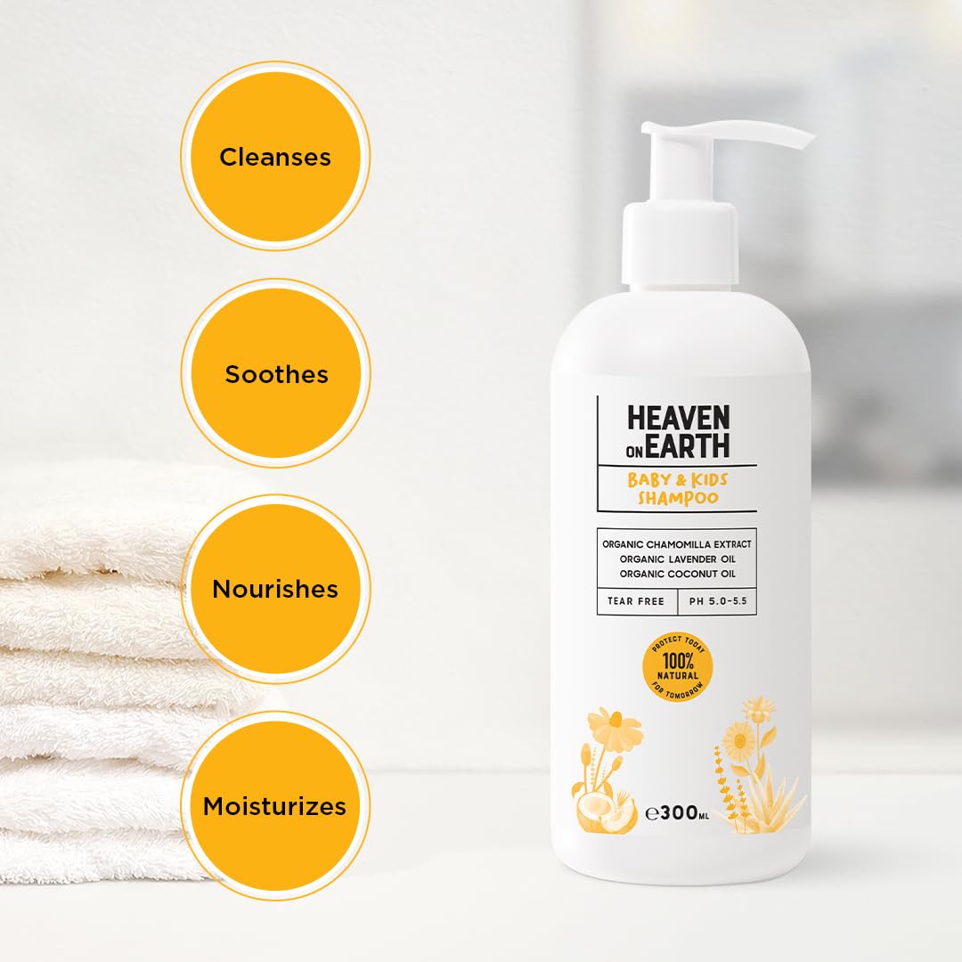 Gentle 2-in-1 Baby Shampoo & Body Wash - Tear-Free, Fragrance-Free, Vegan Formula with Natural Ingredients - Safe for Cradle Cap & Sensitive Skin - 10.1 fl oz (300ml) - Perfect for Daily Bath Time & Newborn Care