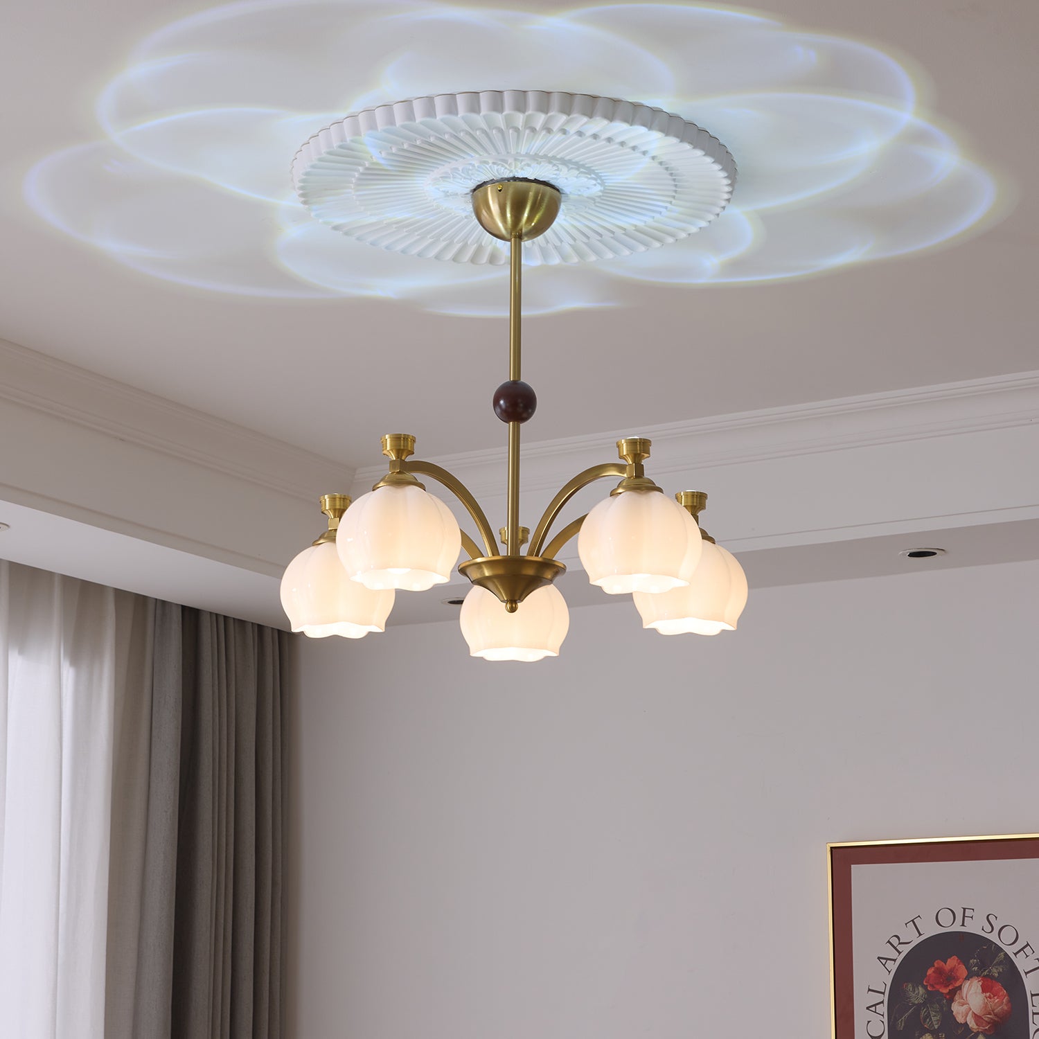 Corinne Arc Chandelier - Modern Crystal Ceiling Light Fixture for Dining Room, Living Room & Bedroom | Elegant Lighting for Home Decor & Interior Design