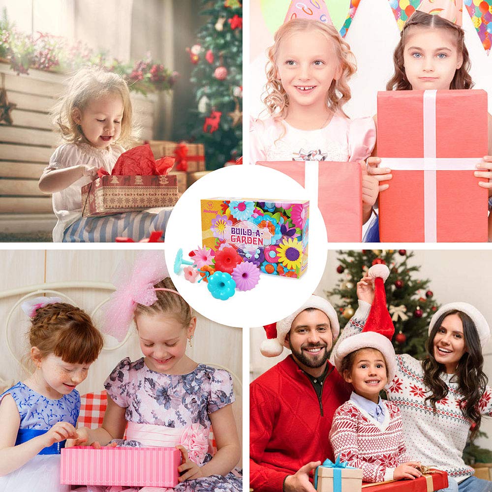 **Flower Garden Building Toys for Girls Age 3-6 | 98 PCS Creative STEM Educational Toys | Toddler Birthday Gifts & Preschool Learning Activities | Indoor & Outdoor Play**