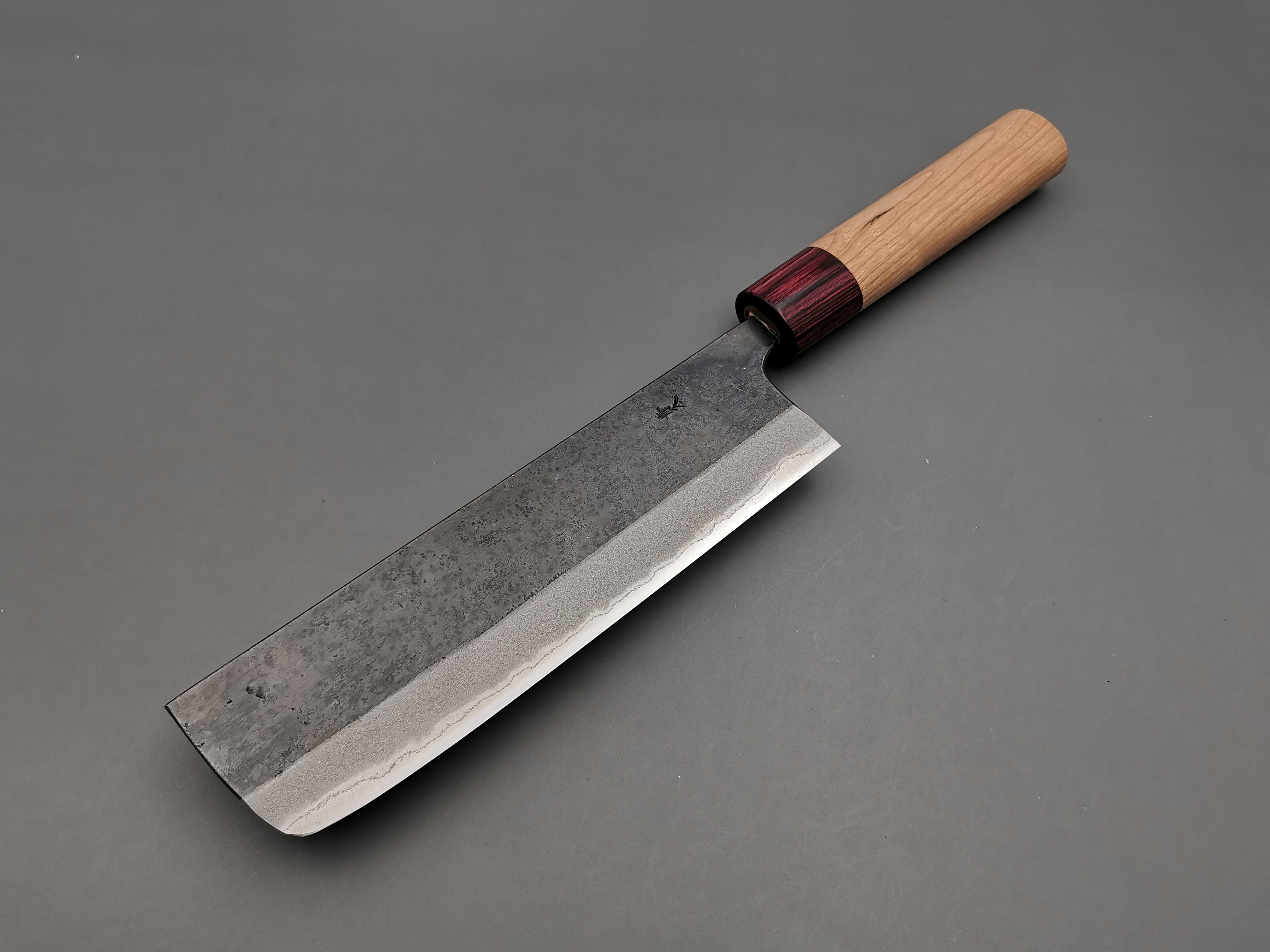 Premium Muneishi Aogami Nakiri Knife 165mm - Japanese High Carbon Steel Kitchen Knife for Professional Chefs & Home Cooking - Perfect for Vegetable Chopping & Slicing