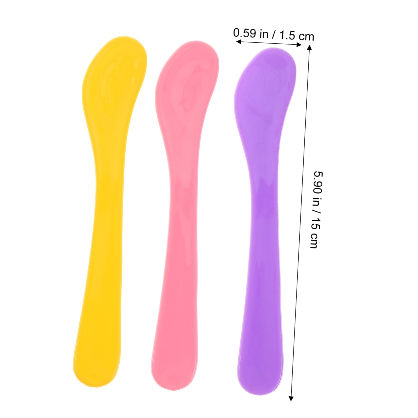 15cm Small Disposable Makeup Spatula Spoons - Sample Size Cosmetic Tools for Foundation, Cream & Skincare Application - Perfect for Professional Salons, Home Beauty Routines & Travel Kits