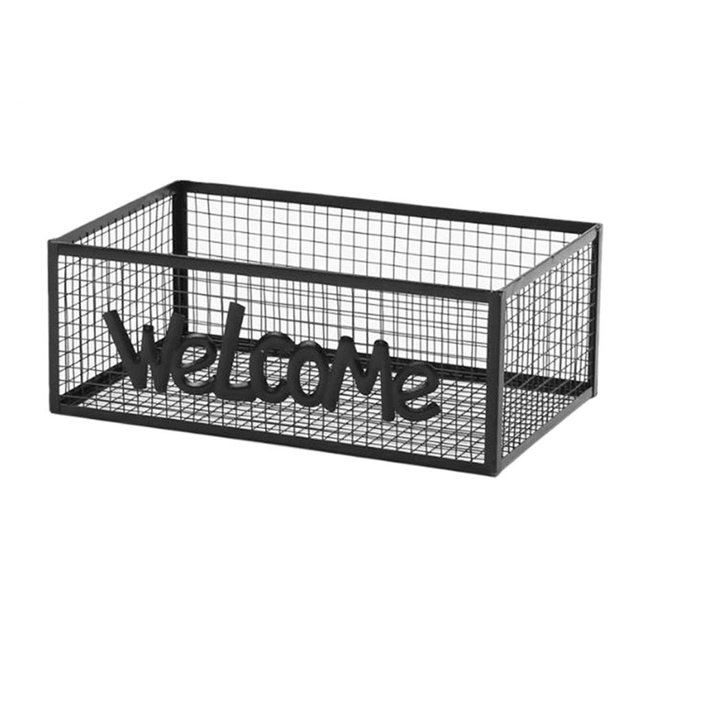 Nordic Metal Wire Storage Basket - Rustic Iron Organizer for Cosmetics, Fruits & Sundries | Desktop & Countertop Decorative Holder for Home & Office Organization