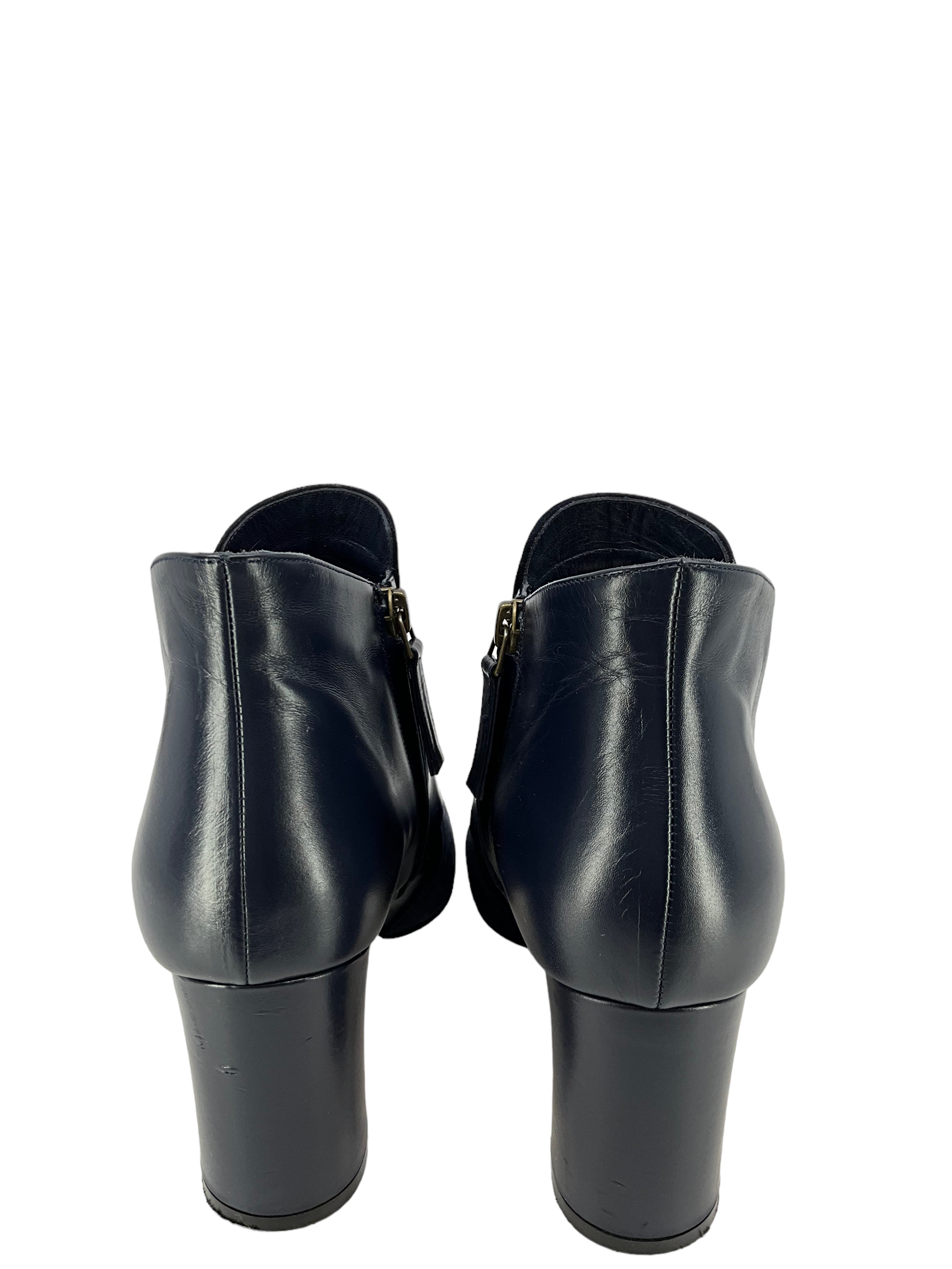 Manolo Blahnik Suede & Leather Ankle Boots Women's Size 7 - Stylish Fall/Winter Booties for Office, Party & Evening Outfits