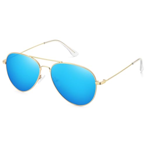 Gold Frame Blue Lens