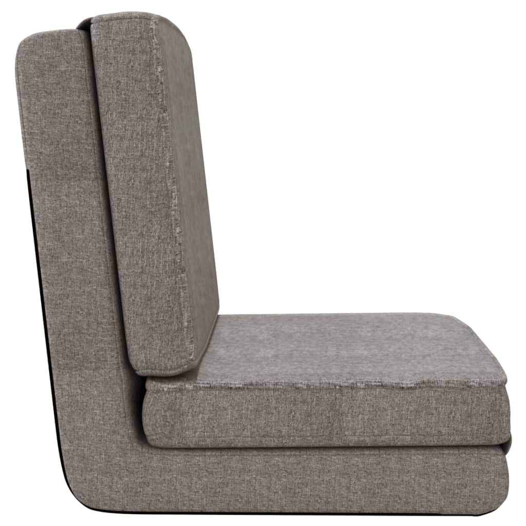 CHARMMA Floor Chair with Back Support - Foldable Padded Sofa Sleeper, Recliner Couch for Adults, Gaming & Meditation Chair - 100% Polyester Fabric in Light Gray | Perfect for Living Room Lounging, Bedroom Relaxation & Video Game Sessions