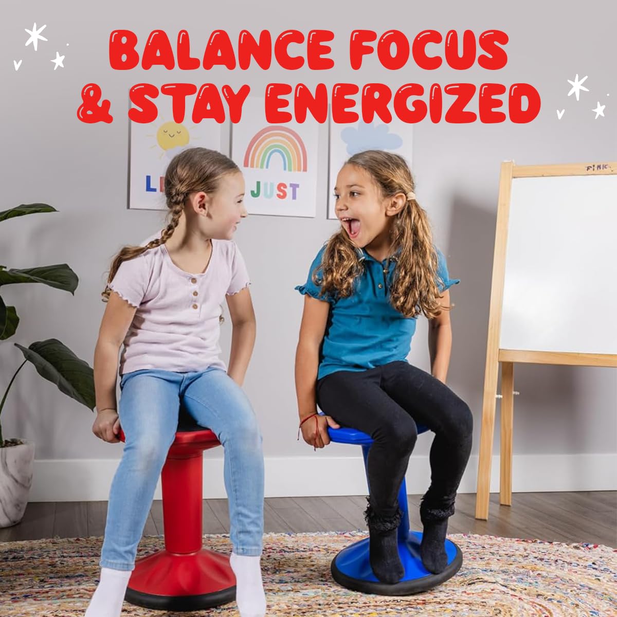 Adjustable Wobble Stool for Kids & Teens - Ergonomic Flexible Seating for Classroom & Home - Height Adjustable 17