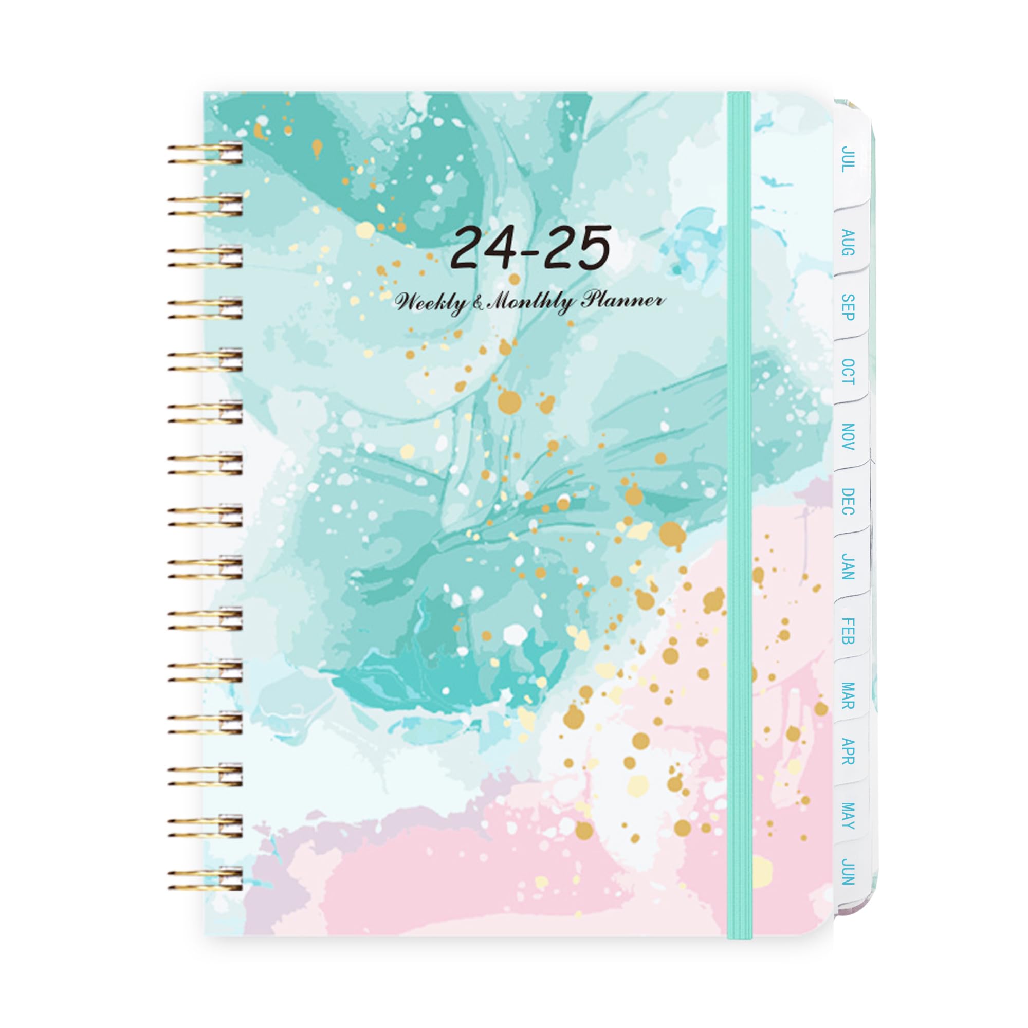 2024-2025 Planner Organizer - A5 Spiral Bound Hardcover Calendar (6.5