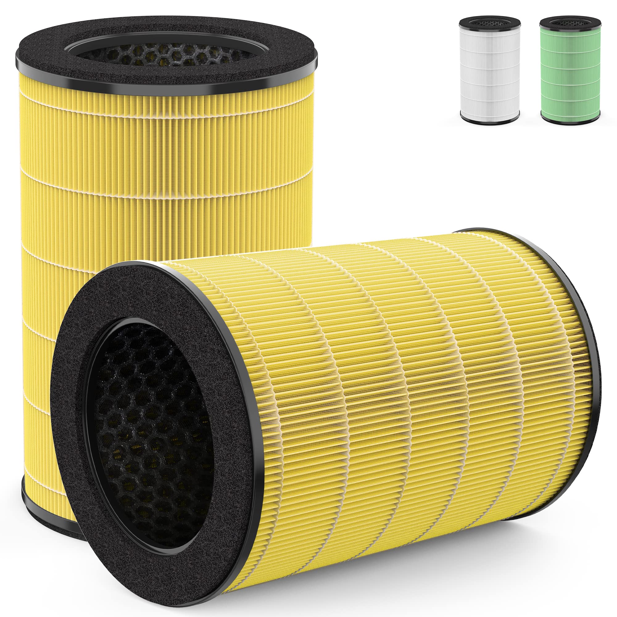 Homedics AP-T45 AP-T40FL Replacement Air Purifier Filters (2-Pack) - Compatible with Total Clean 5-in-1 AP-T40, AP-T40WT, AP-T45-BK & AP-T45-WT Models - Pet Allergy & Dust Reduction for Cleaner Home Air
