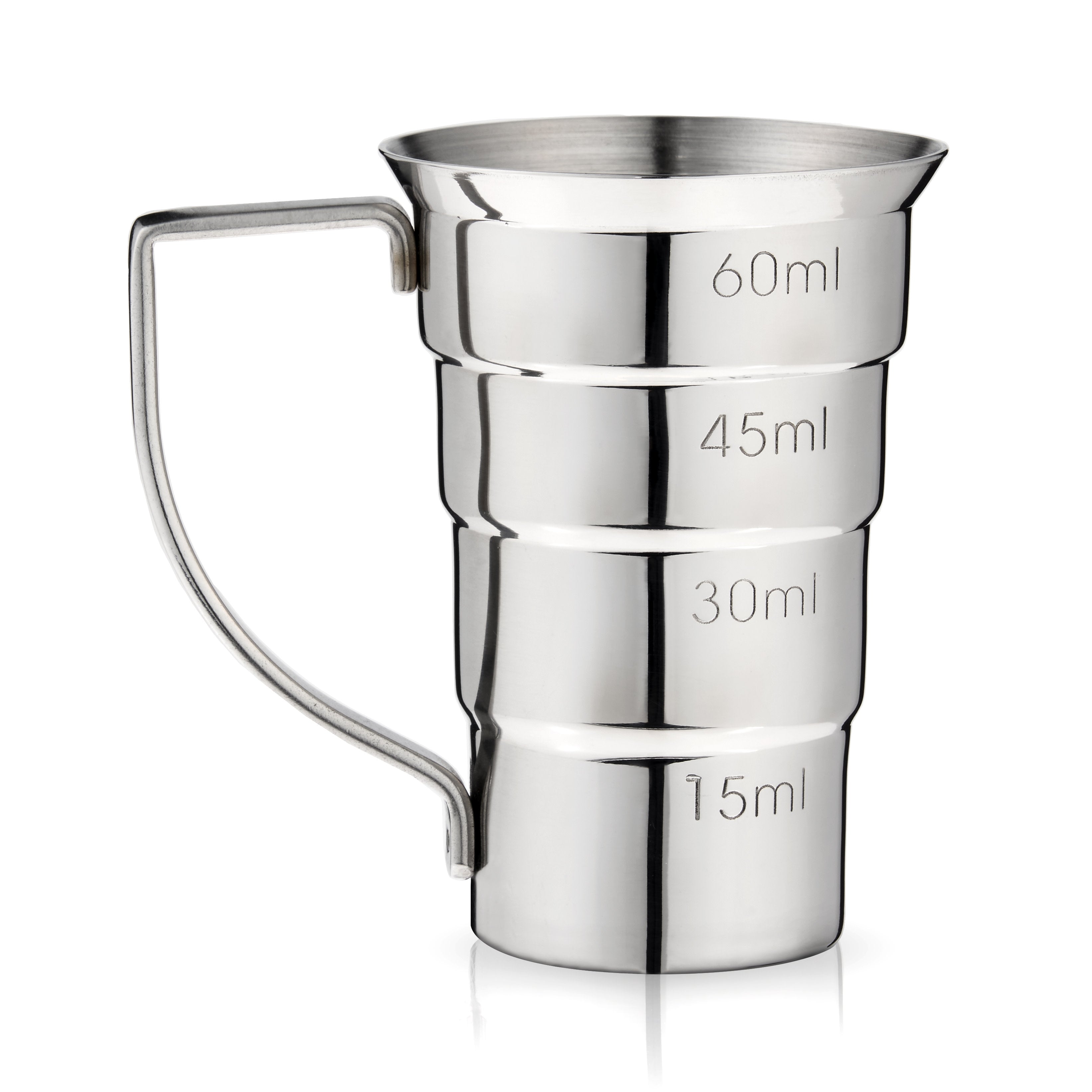 Premium Stainless Steel Stepped Jigger - 1oz & 2oz Dual Measuring Cup for Cocktails, Bartending, and Mixing Drinks - Perfect for Home Bars, Professional Bartenders, and Cocktail Enthusiasts